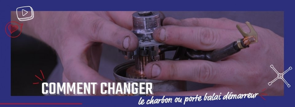 Comment changer le Charbon ou porte balai démarreur