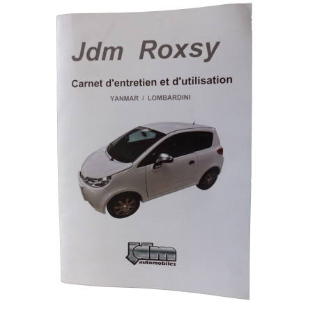 Carnet d'entretien et d'utilisation Roxsy - JDM origine
