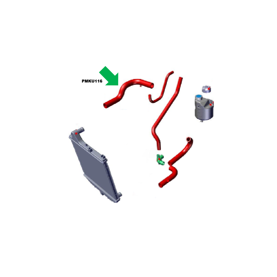 Durite Sup de radiateur AIXAM moteur kubota