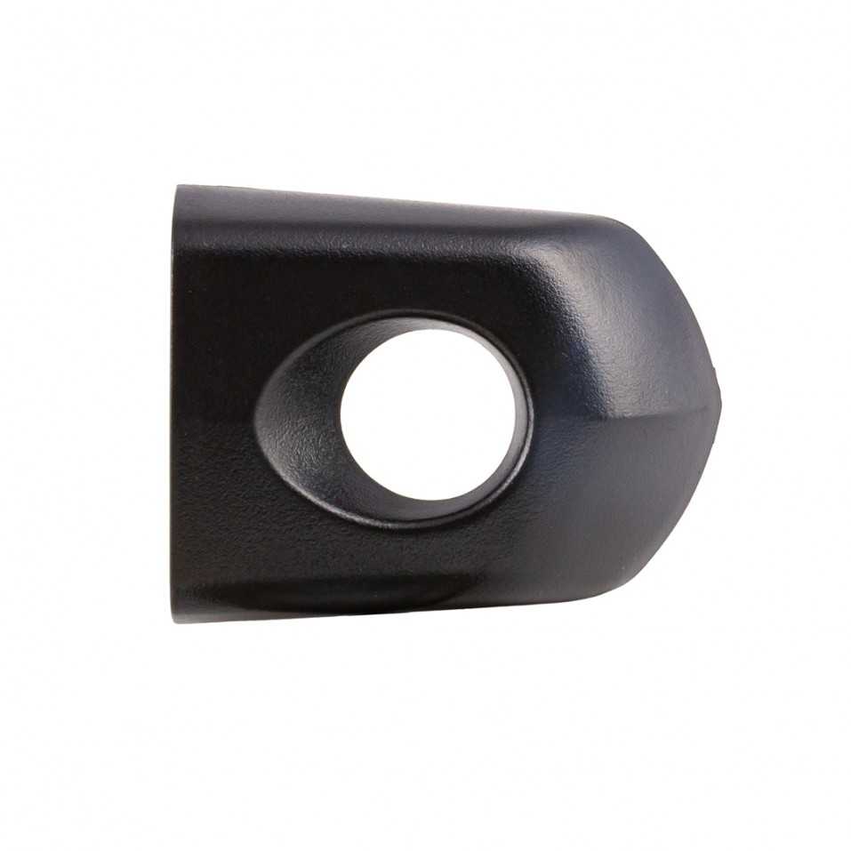 Enjoliveur de poignée de porte noir extérieur gauche avec trou de barillet - Aixam