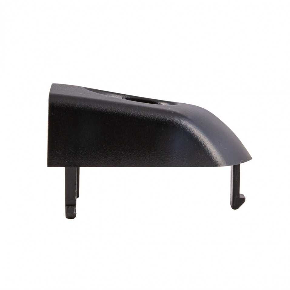 Enjoliveur de poignée de porte noir extérieur gauche avec trou de barillet - Aixam