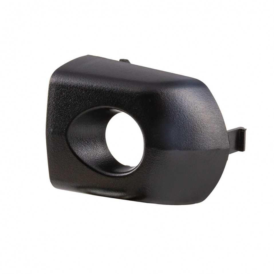 Enjoliveur de poignée de porte noir extérieur gauche avec trou de barillet - Aixam