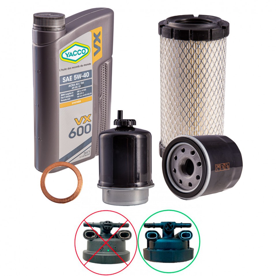 Kit vidange pour moteur DCI Adaptable avec filtre a gasoil bague écrou