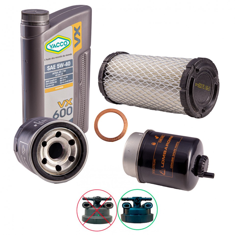 Kit vidange pour moteur DCI Origine avec filtre a gasoil bague écrou