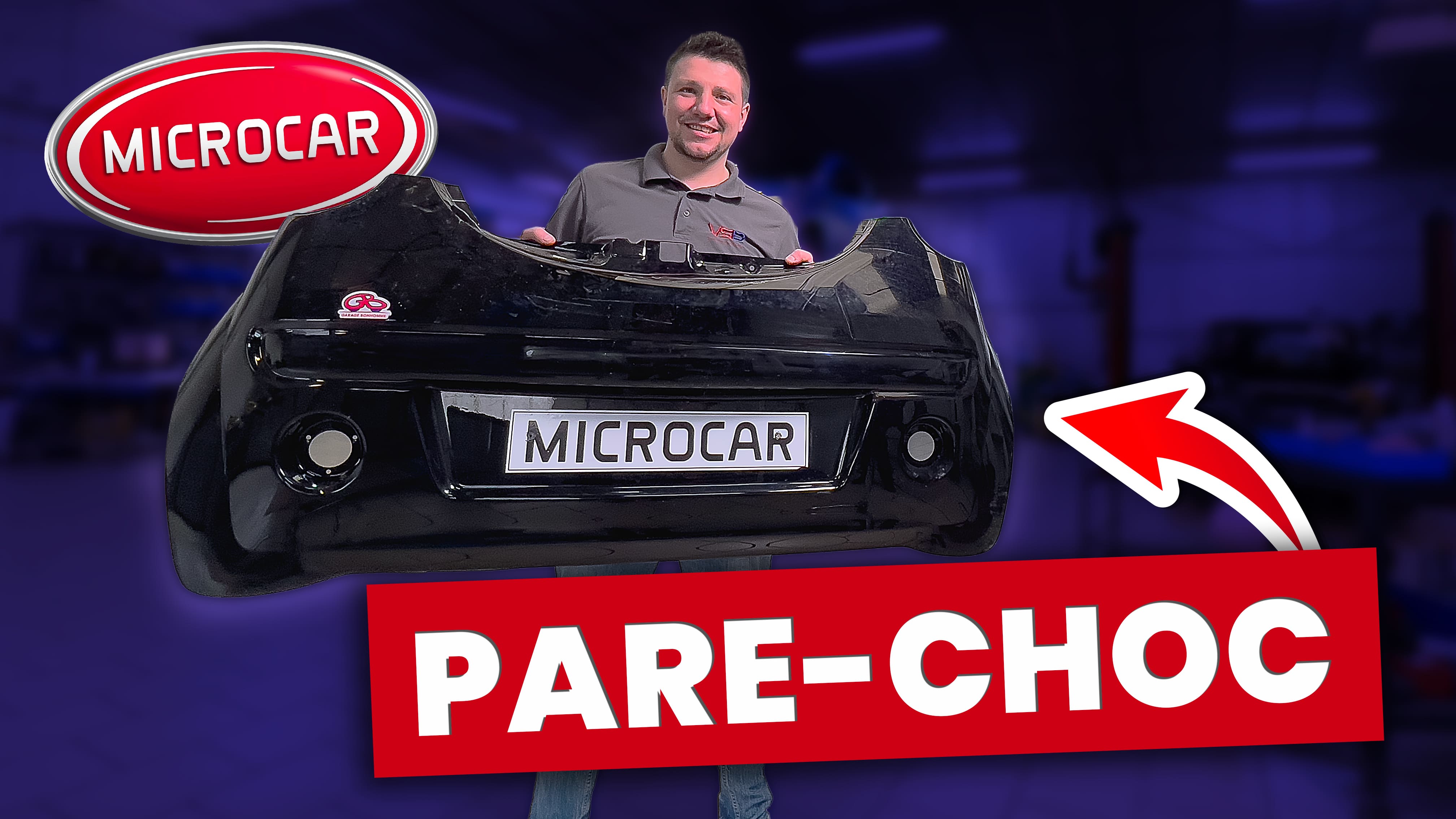 #124 - PARECHOC ARRIÈRE sur Microcar Dué ou tous les parechocs collés