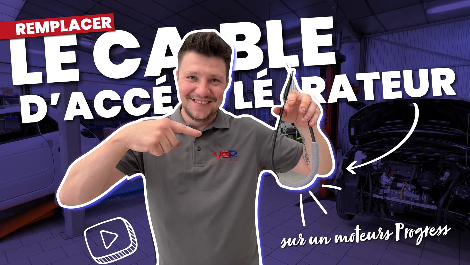 #91 - LE CÂBLE D'ACCÉLÉRATEUR moteur Progress